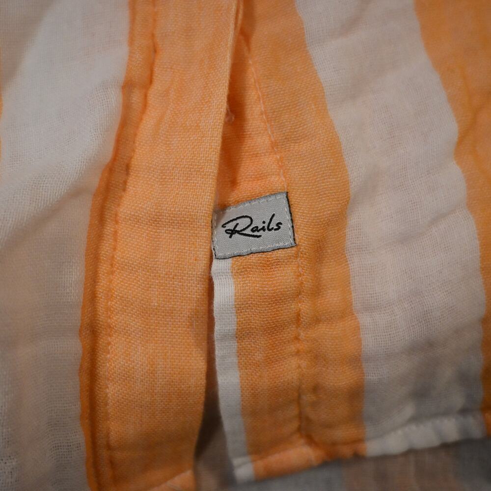 NWOT: Rails Jamie Ortanga Stripe Organic Cotton Shirt - Picture 8 of 11